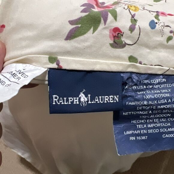 Ralph Lauren PEBBLE PATH Twin Comforter Little Pink & Blue Flowers Designer - Picture 3 of 13